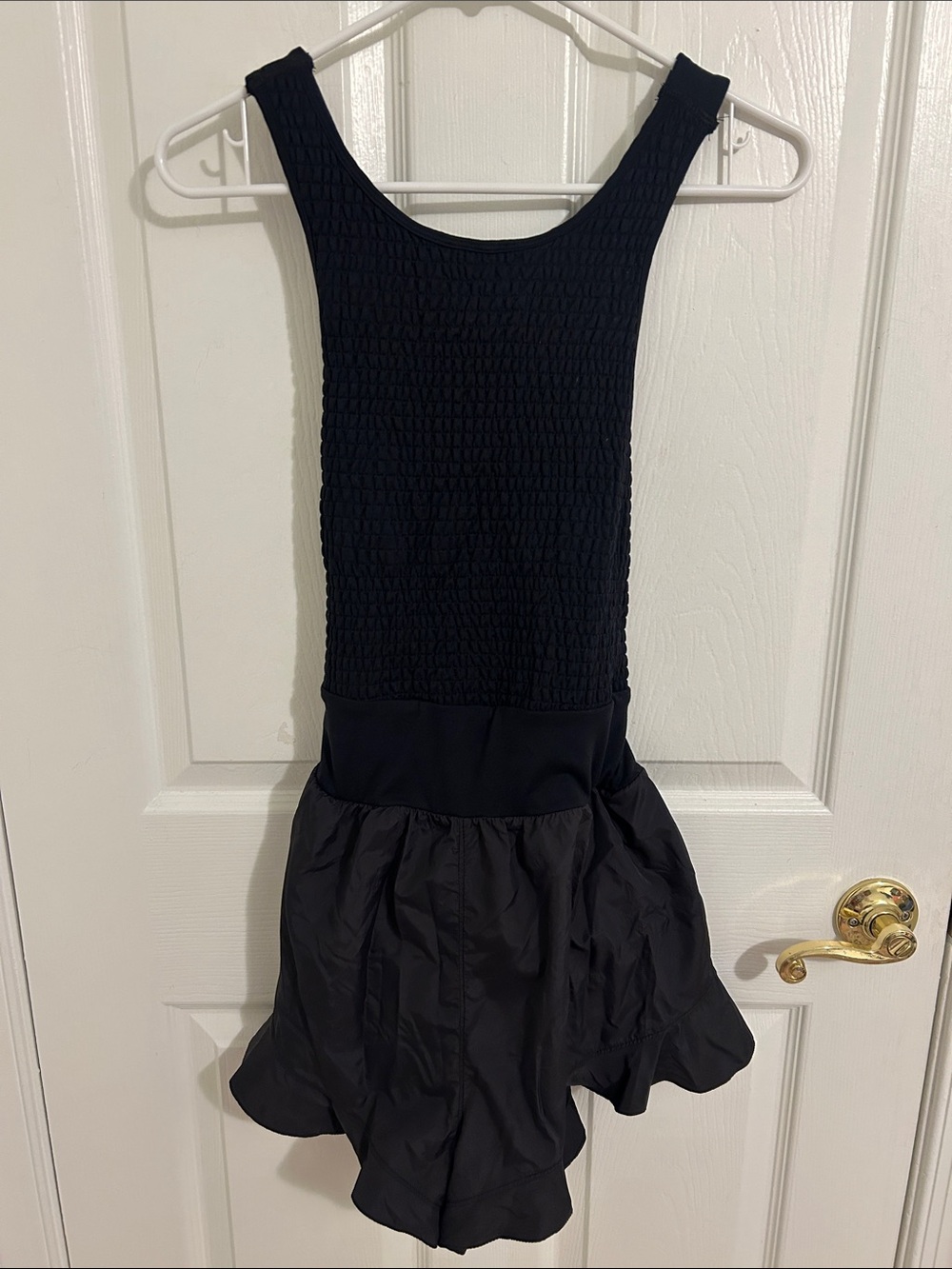Free People Movement Breathless Shorties Onesie Romper In Black NWT Size Medium - Picture 6 of 10